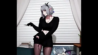 X-rated AI Succubus Strips For You